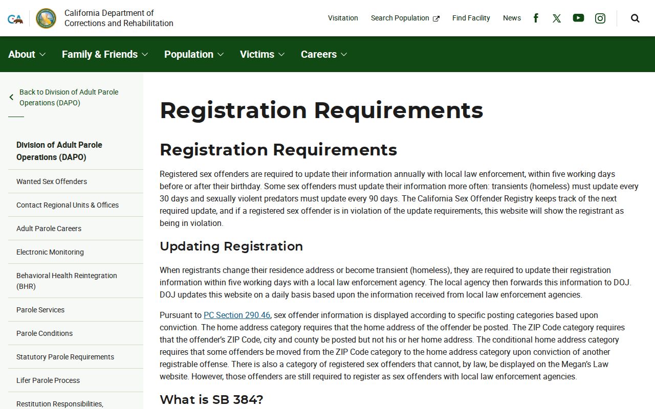 Santa Cruz County VINELink release check CDCR registration requirements